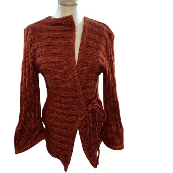 Rust Cardigan Sweater Maililli FRANCE paris M FALL - Picture 7 of 7